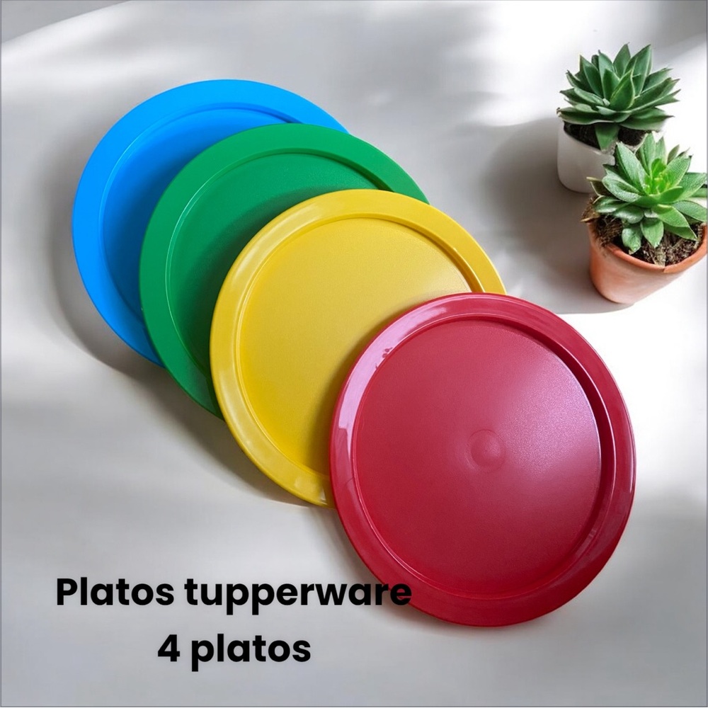 Tupperware Red and Yellow Disposable Tableware Set